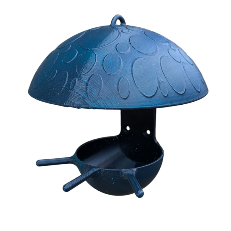 Mangeoire à oiseaux pour boule de graisse modèle champignon La Buse Qui File