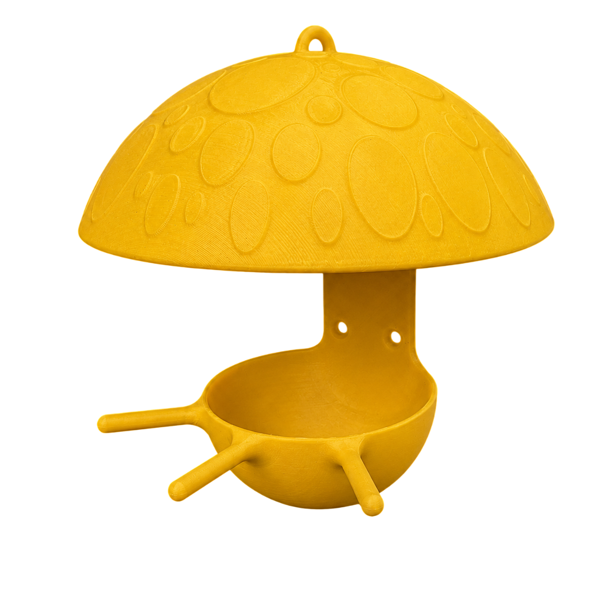 Mangeoire à oiseaux pour boule de graisse modèle "Le Champignon" La Buse Qui File