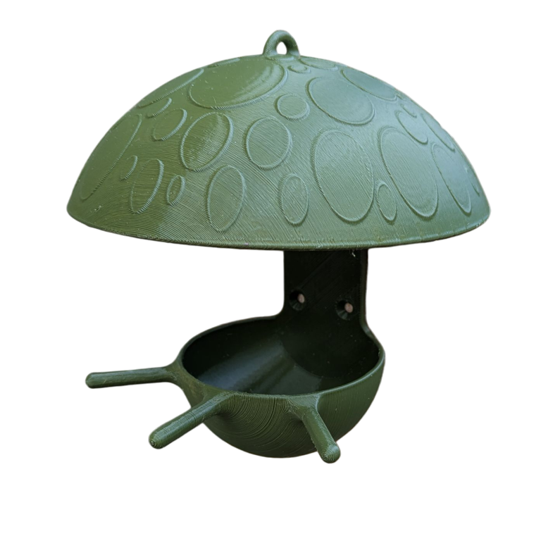 Mangeoire à oiseaux pour boule de graisse modèle champignon La Buse Qui File