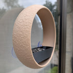 Mangeoire à oiseaux de fenêtre bicolore design moderne modèle "L'Anneau fenêtre"