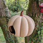 Mangeoire à oiseaux à suspendre "La Citrouille" – Artisanale & Éco-conçue