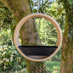 Mangeoire à oiseaux bicolore design moderne modèle "L'Anneau" La Buse Qui File