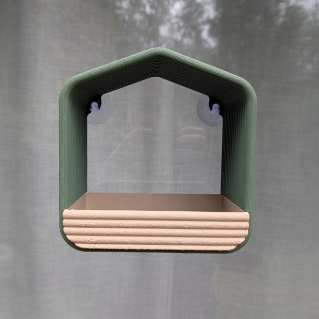 Mangeoire à oiseaux pour fenêtre modèle cabane La Buse Qui File
