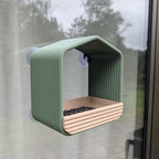 Mangeoire à oiseaux pour fenêtre modèle cabane La Buse Qui File