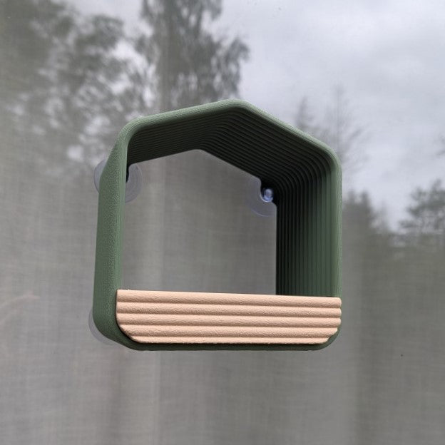 Mangeoire à oiseaux pour fenêtre modèle cabane La Buse Qui File