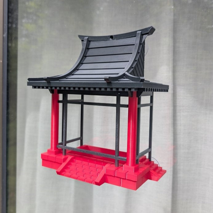 Mangeoire à oiseaux modèle pagode Japonaise pour fenêtre La Buse Qui File