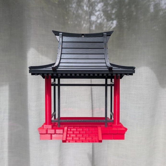 Mangeoire à oiseaux modèle pagode Japonaise pour fenêtre La Buse Qui File