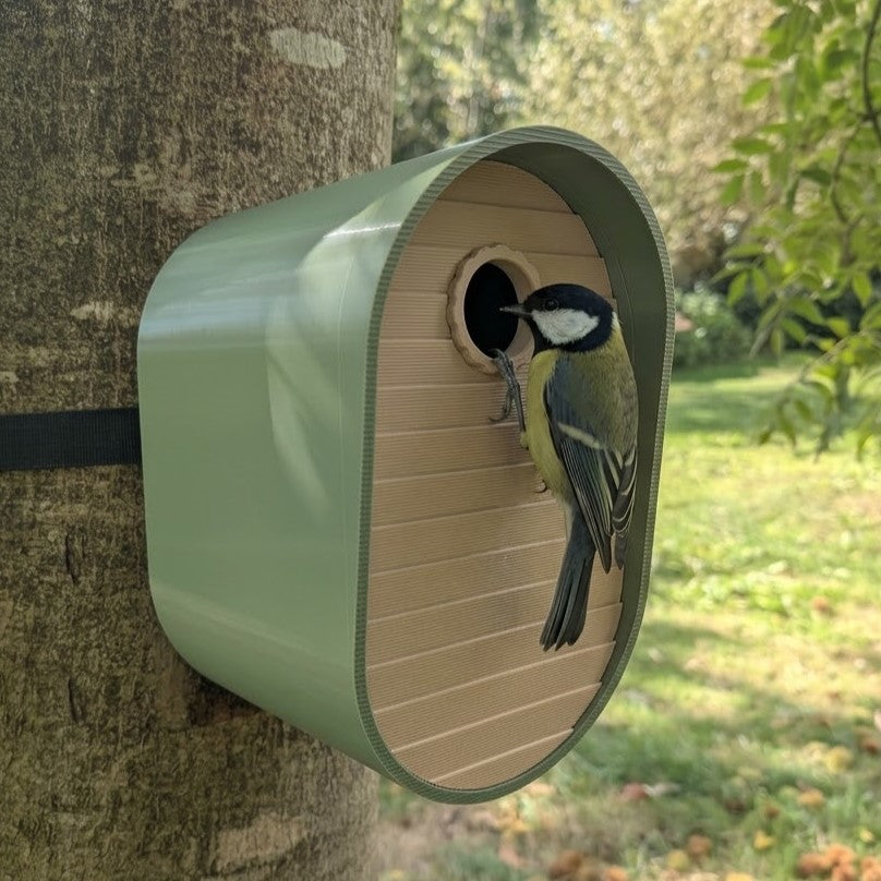 Nichoir à Oiseaux L'Oblong avec Sangle - Conforme LPO La Buse Qui File