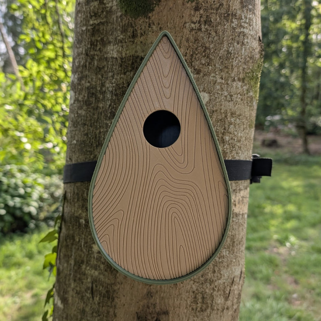 Nichoir à oiseaux fixation à sangle modèle "La Larme"