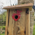 Plaque décorative de protection de trous d'envol pour nichoirs - protection anti prédateurs modèle "Le Cœur Oiseau" La Buse Qui File